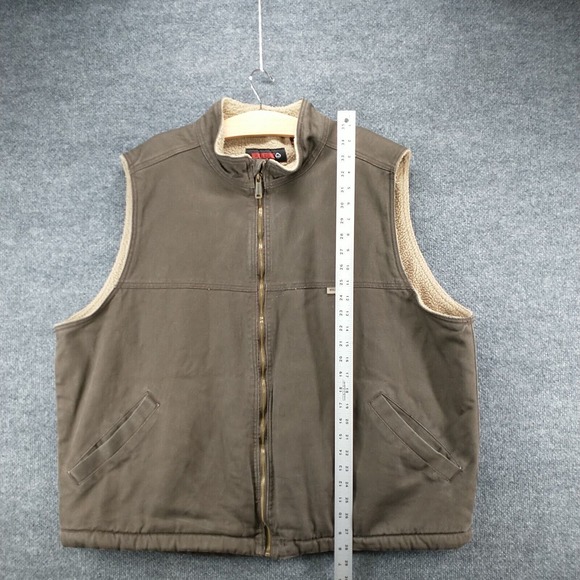 Wolverine Men's Full Zip Sherpa Lined Vest Brown XXL Cotton Twill - Picture 12 of 14